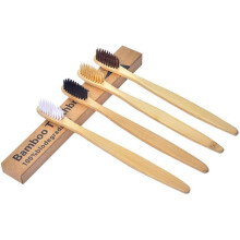 4 db bambusz faszén fogkefe Woodiness eldobható bambusz fogkefe