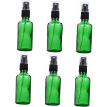 6 db 50 ml-es zöld üveg spray illóolaj palackok kompakt utazó hordozható palackok otthoni növényi olaj tárolására