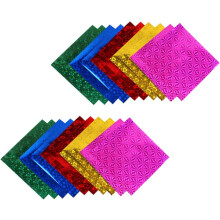 100 db-os holografikus origami papír 15x15 cm-es hajtogatópapír