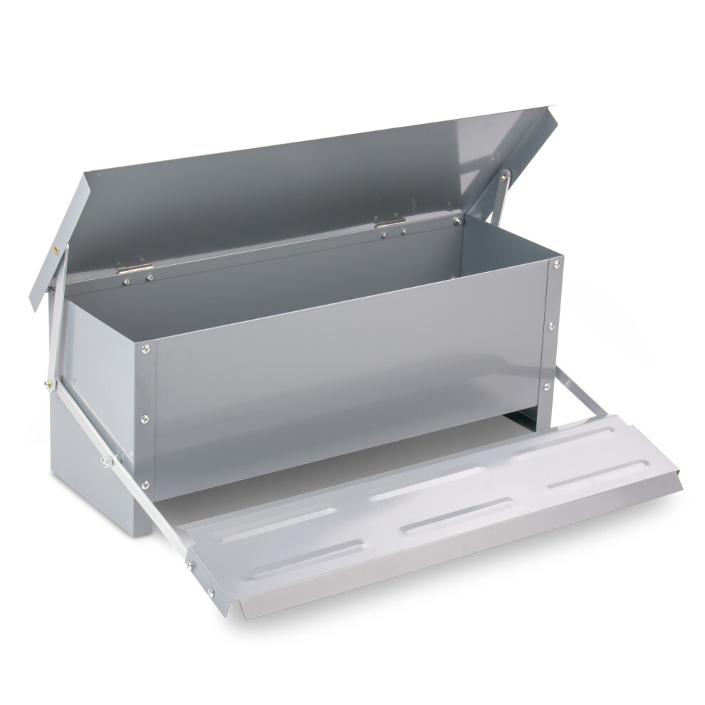 Kct 10Kg Automatic Chicken Feeder Poultry Auto Mechanical Feeding Steel Trough Bird Food Duck Hen Goose