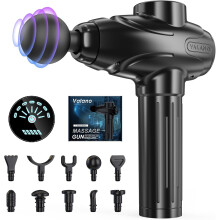 Massage Gun Deep Tissue - Portable Percussion Massager with LCD Touch Screen & Quiet Motor, 10 Heads for Athletes Recovery