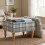 Homcom HOMCOM Linen Fabric Upholstered Footstool with Removable Top, Grey 9