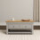 Seconique Bordeaux 2 Drawer Coffee Table - Pebble Grey/Oak 1