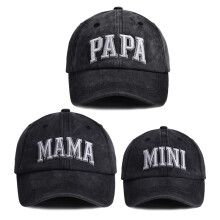 Family Pack Baseball Hats 3D Embroidery Comfortable-A