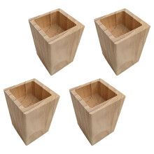 4pc Handcrafted Wood Furniture Feet for-10cm Square slot 4 4