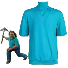 (XL) 2025 Movie Men Steve Blue T-shirt Costume Adult Jack Black Cosplay