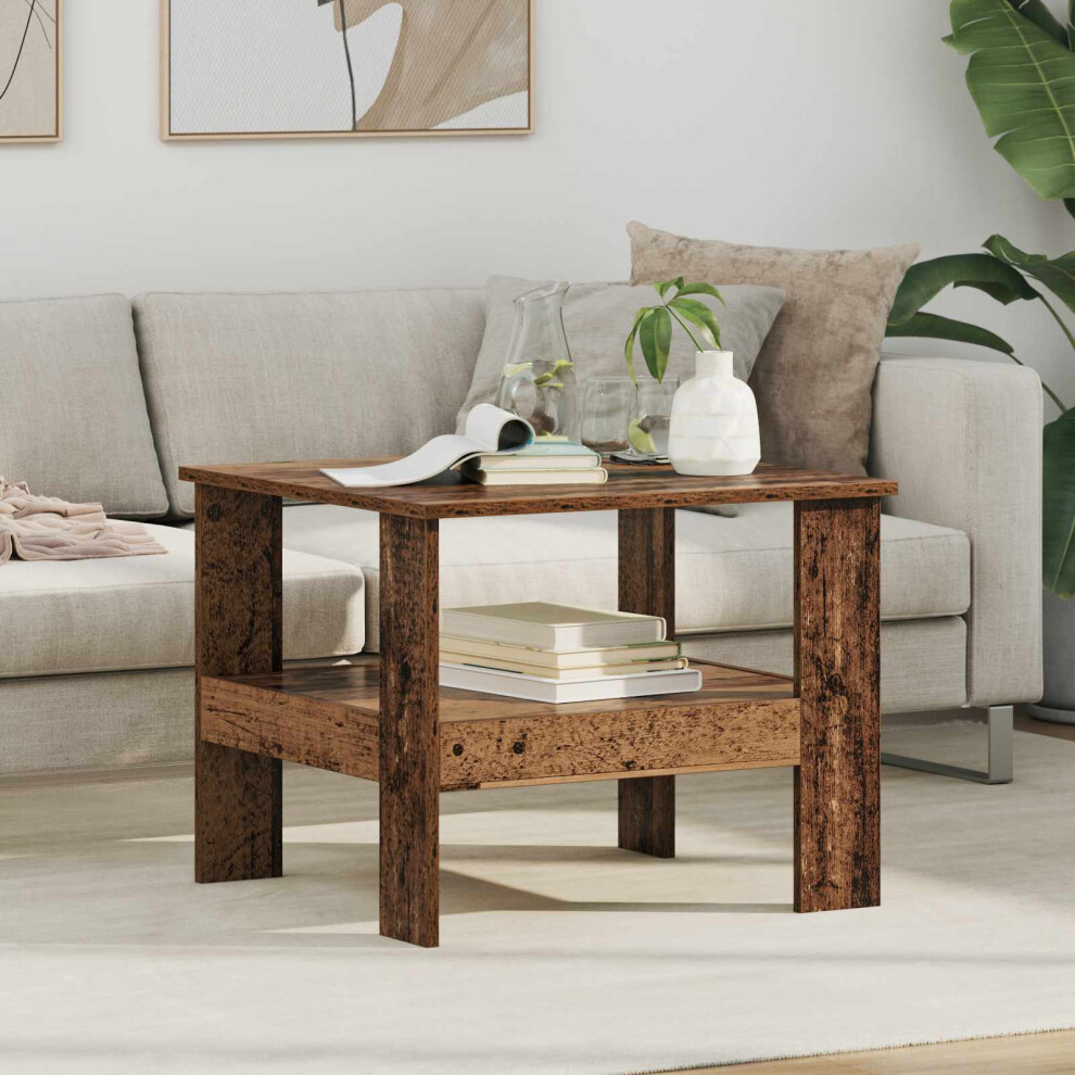 Vidaxl Coffee Table Old Wood 57 X 55 X 45 Cm Engineered Wood