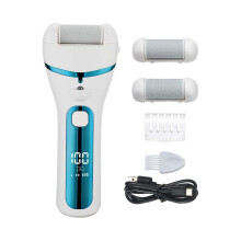 Elektrischer Hornhautentferner – Wiederaufladbarer Fußpflege-Exfoliator White + Blue