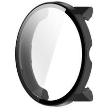 Schutzhülle mit Displayschutzfolie kompatibel mit Suunto Run – PC-Gehäuse mit gehärtetem Glas Black