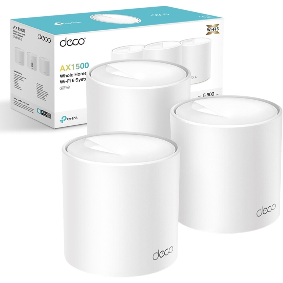 TP-Link Deco X10(3-pack) AX1500Mbps Whole Home Mesh WiFi 6 System-image-OPC-PWWQWHT-NEW