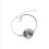 Modern Geometric Loop Bracelet With Stone Holder Metallic-16mm 9