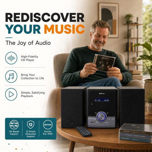 Denver Denver MDA-285 DAB+ FM CD Micro System with Bluetooth & USB 1