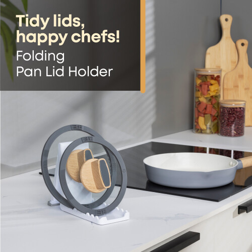 Compact Kitchen Lid Stand with Non-Slip Base 1