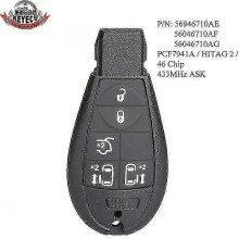 (3 Buttons) Remote Fobik Control Car Key 2 3 5 Buttons 433mhz Id46 Chip For Chrysler Grand Voyager 300c 2009-2013 56046715ad Key Blanks Replacement