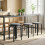 Homcom HOMCOM Stackable Stools Modern Cushioned Set of 4 Dark Grey 9