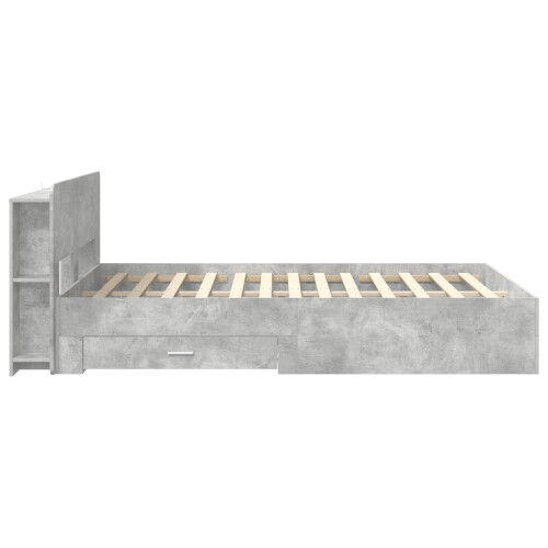 VidaXL vidaXL Bed Frame with Storage Concrete Grey 150 x 200 cm 1