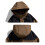 (S, Brown) Men Two Tone Drawstring Hem Hooded Jacket 3