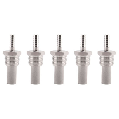 5X Hembryggning Inline Oxygenation Diffusion Stone Luftningssten 1/2 Npt Carbonation Stone 1