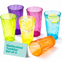 Acrylic Tumblers Set of 6 Rainbow Cups