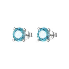 Blaue Zirkonohrringe, super blinkender Ohrschmuck