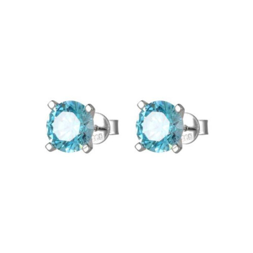 Blaue Zirkonohrringe, super blinkender Ohrschmuck