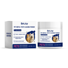 (40g) EelJoy Pet Teeth Cleaning Powder gently cleans tartar, stains, mouth odor and freshens breath for pets.