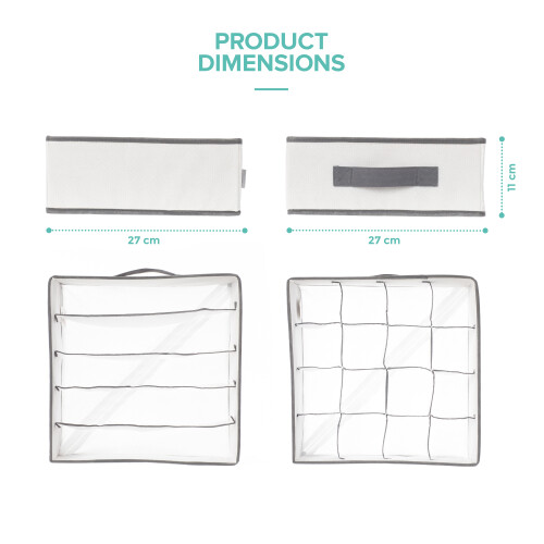 LIVIVO Wardrobe Fabric Boxes - Set of 2 2
