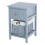 LIVIVO Wicker 1-tier Bedside Table Unit - Grey 1
