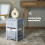 LIVIVO Wicker 1-tier Bedside Table Unit - Grey 6