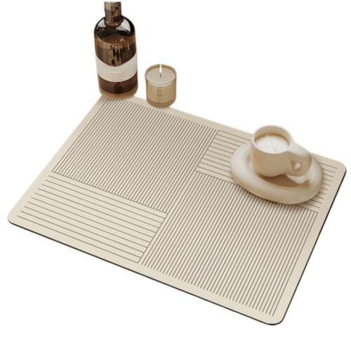 Küchen-Ablaufmatte 40x50cm (3.5mm) – saugfähig, hitzebeständig, Off-White Tech Fabric