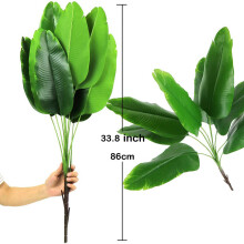 10X Artificial Plants Tropical Leaves Banana Tree Faux Leaf of Plant Fake Leaves