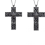 Collier pendentif croix avec compartiment secret (lot de 2), 1