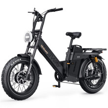 (Black) TESWAY X5-AWD 20*4" Dual Motor 52V 60Ah Electric Bike E-MTB E-Bike NEW For Adults