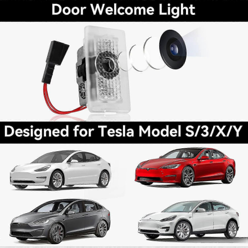 Συμβατό με το Tesla Model 3 Model Y Model S Model X, προβολέας με λογότυπο πόρτας αυτοκινήτο 1