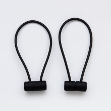 Magnetische Vorhang Raffhalter, Fenster Vorhanghalter ohne Bohren, Dekorative Seilhalter (2er Set) Black