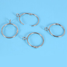 40 Pcs Openable Silver Curtain Rings Open and Close Metal Rustproof Drapery Loops with Eyelet for Hook Pins (1.5 Inch)