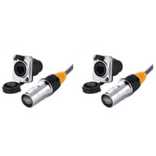 2X IP67 Netzwerk RJ45 Wasserdichte Steckverbinder / Ethernet RJ45 Wasserdichter Stecker + Wasserdichte Buchse für Outdoor-Ethernet