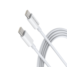 (1 m) USB-C to USB-C Fast Charging Cable, Ultra-Durable Type-C Cord for Smartphones &amp; Tablets, 66W Power Delivery (White)