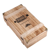 2X Vintage Wood 2 Red Wine Bottle Box Carrier Crate Case Storage Carrying Display Holder Birthday Party Christmas Gift