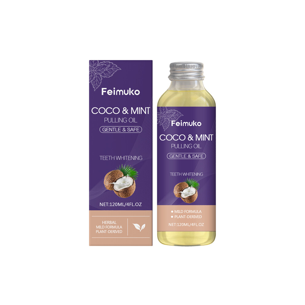 (120ML) Coconut Mint Oil Mouthwash Gentle Cleansing Teeth Odor Refreshing Mint Mouthwash