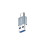 2er-Pack Aluminiumlegierung Typ-C Stecker auf USB-A Stecker Gerader OTG Adapter 3