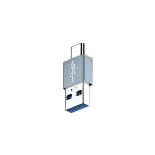 2er-Pack Aluminiumlegierung Typ-C Stecker auf USB-A Stecker Gerader OTG Adapter 2