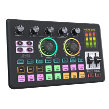 Sound Card Microphone OTG Audio Mixer RGB Professional Universal Mobile Phone Computer Live Streaming Karaoke