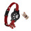 Adjustable Reflective Cat Collar with Silicone Holder compatible with Apple AirTag - Waterproof Polyester Pet Tracker Strap Red 3