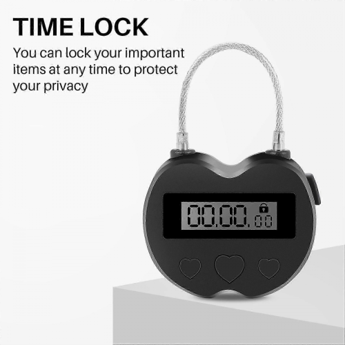 Smart Time Lock LCD Display Time Lock Multifunction Travel Electronic Timer, Waterproof USB Recharg 1