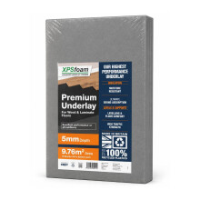 Laminate Underlay XPS Premium 5mm Black Underlay for Laminate or Wood Flooring 9.76m² Per Pack