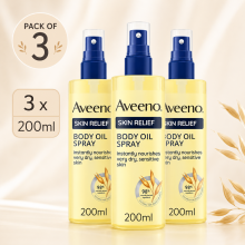 Aveeno Skin Relief Body Oil Spray 3x200ml