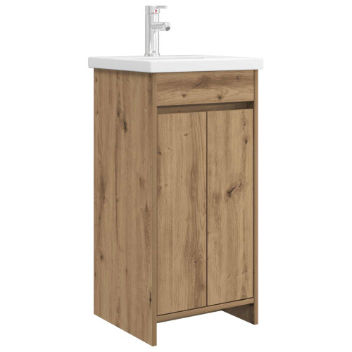VidaXL vidaXL Badezimmerschrank mit Waschbecken Artisan-Eiche 1