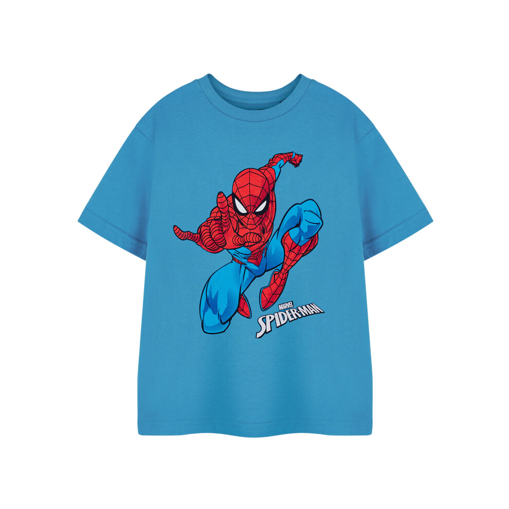 Marvel (13-14 Years) Spiderman Short Sleeved T-Shirt (Boys Blue)