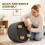 Homcom HOMCOM Round Storage Ottoman with Reversible Lid, Dark Grey 8